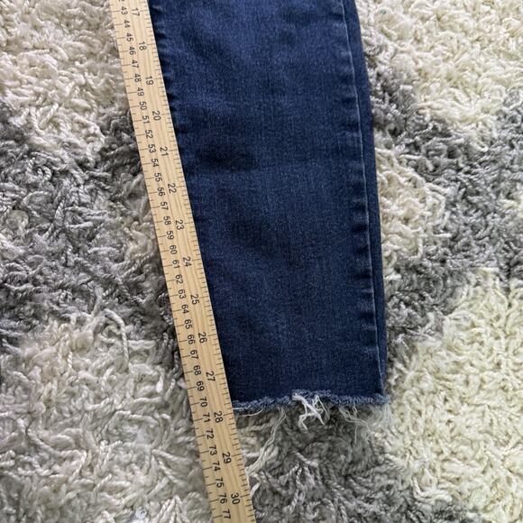 Universal Thread Mid Rise Skinny Jeans Women's 12/31R Dark Blue Distressed - Picture 5 of 7